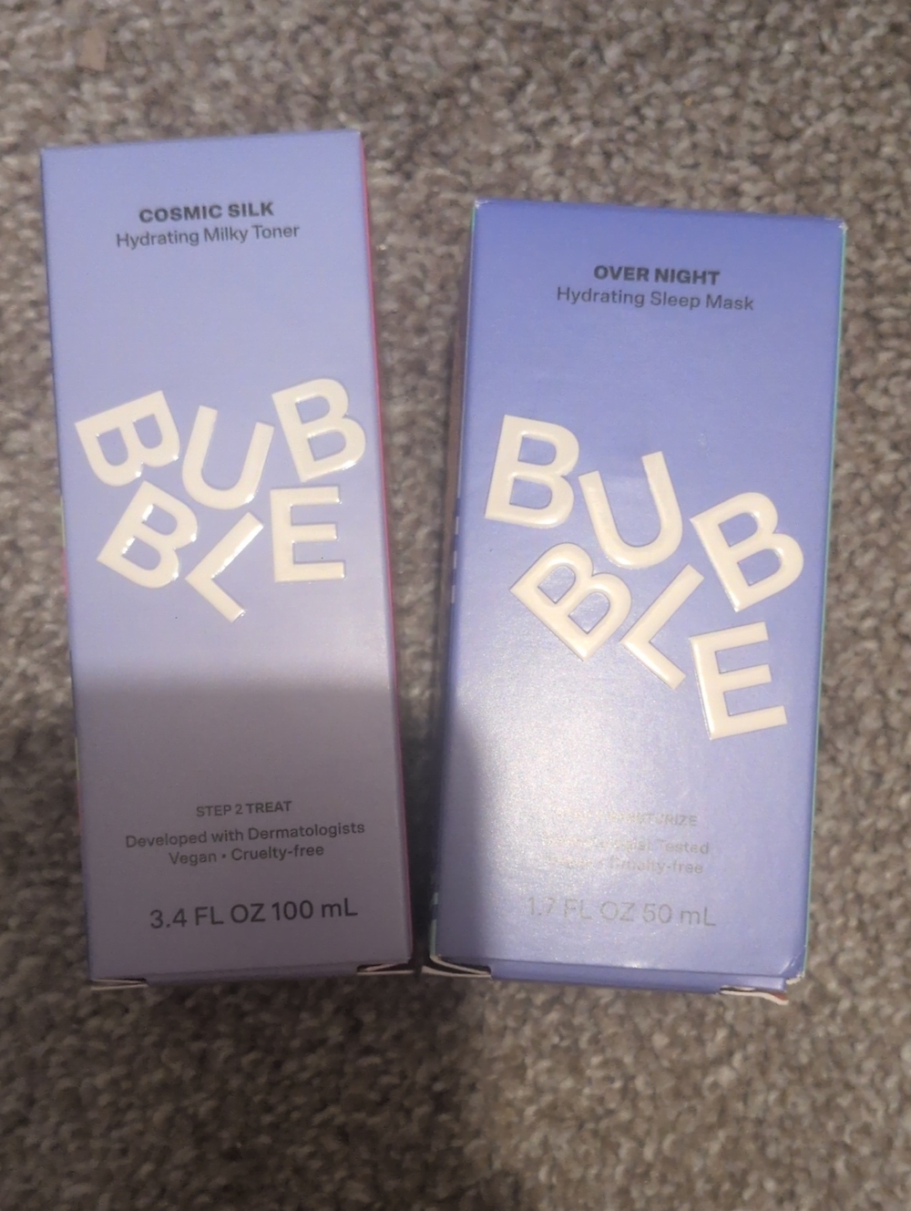 BUBBLE Cosmic Silk & Over Night Mask Hydrating Skincare Duo